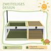 PawHut Turtle House Enclosure with Adjustable Lamp Holder, Gray view 3