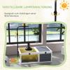 PawHut Turtle House Enclosure with Adjustable Lamp Holder, Gray view 4