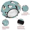 Eslifey Reusable Waterproof Shower Caps with Hair Ties for Women, Long Hair, Army Camouflage Brown, 2-Pack view 4