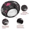 Eslifey 2-Pack Reusable Waterproof Shower Caps with Hair Ties for Women view 4