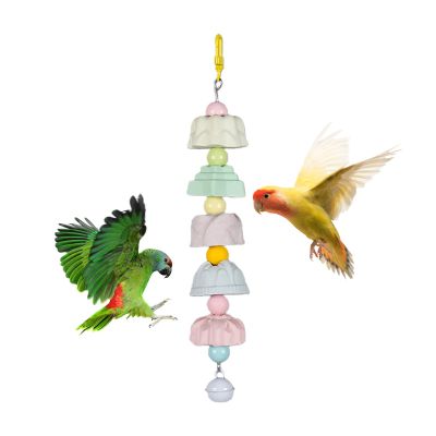 Bird Cage Toys with Mineral Grinding Stones