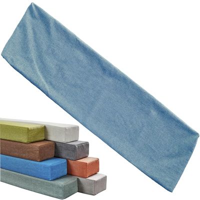 Linen Cover for Foam Mattress Gap Filler, Zippered, Washable, Light Blue, 100 x 5 x 20 cm