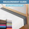 Linen Cover for Foam Mattress Gap Filler, Zippered, Washable, Light Blue, 100 x 5 x 20 cm view 2