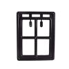 Pet Door for Screen Windows, Lockable Plastic, Black, 45.5 x 36 x 1.5 cm view 1