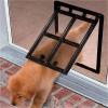 Pet Door for Screen Windows, Lockable Plastic, Black, 45.5 x 36 x 1.5 cm view 3