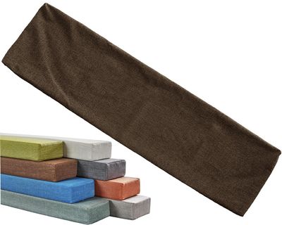 Foam Strip Cover for Mattress Extender and Bed Gap Filler, Linen, Zipper, Washable, Dark Coffee, 140 x 20 x 25 cm