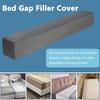 Foam Strip Cover for Mattress Extender and Bed Gap Filler, Linen, Zipper, Washable, Dark Coffee, 140 x 20 x 25 cm view 3