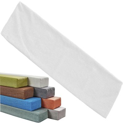Linen Cover for Foam Mattress Gap Filler, Zippered, Washable, White, 140 x 15 x 25 cm