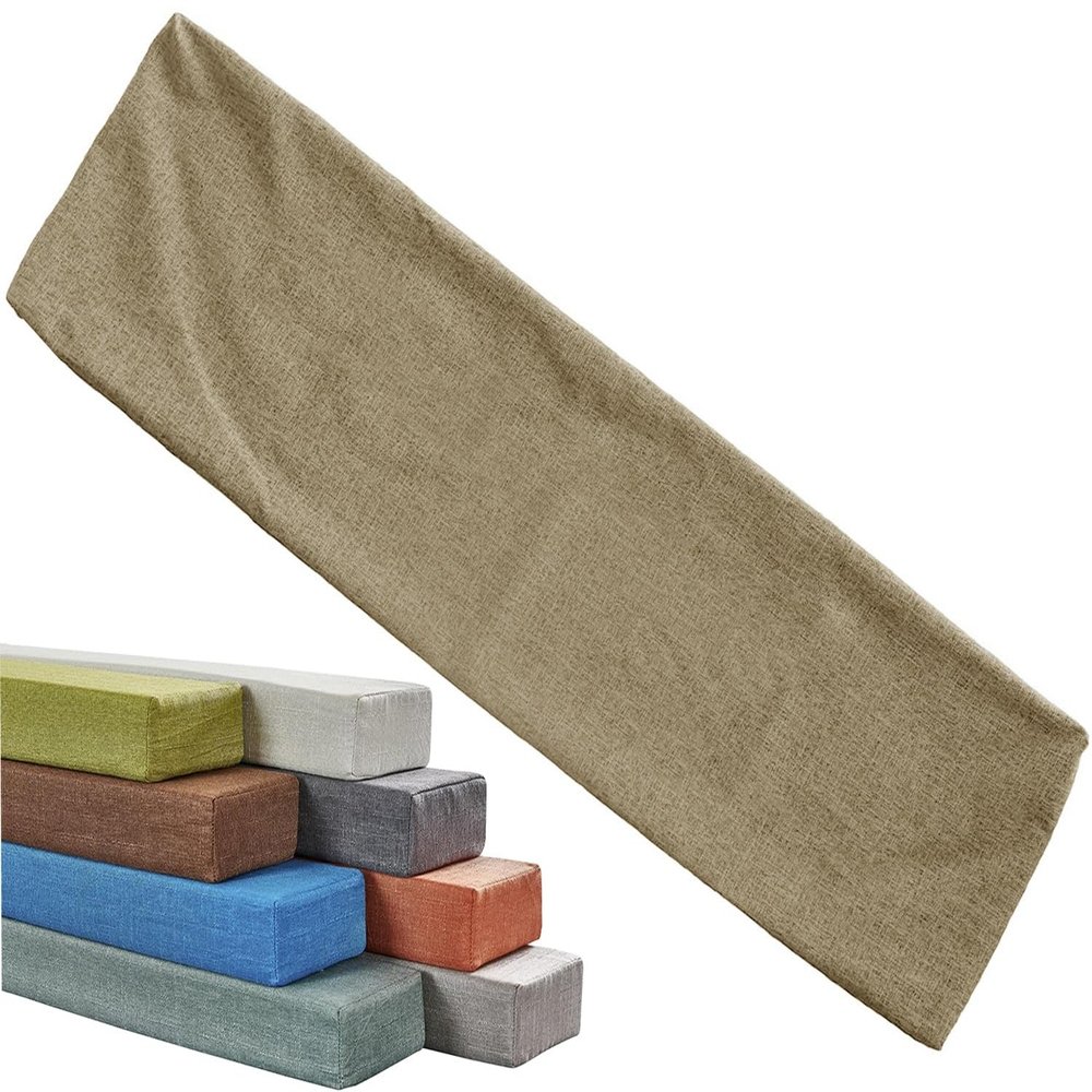Linen Cover for Mattress Gap Filler, Khaki, 100 x 10 x 20 cm