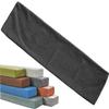 Foam Strip Protective Cover, Mattress Extension and Bed Gap Filler Cover, Linen with Zipper, Washable, Dark Gray, 160 x 5 x 10 cm view 1
