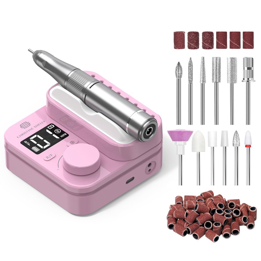 Electric Nail File, 35,000 RPM, Super Quiet, Rechargeable Nail Drill