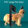 Large Pet Door with Magnet, Self-Closing Two-Way PVC Flap, Black view 3