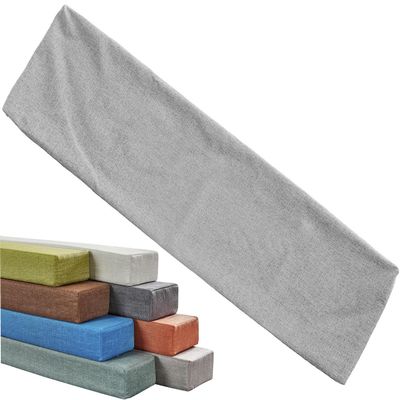 Linen Cover for Foam Bed Gap Filler and Mattress Extension, Zippered, Washable, Light Gray, 135 x 10 x 20 cm