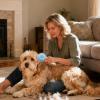 Dog Grooming Brush - Soft Massage, Hangable view 2