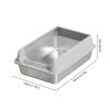 Stainless Steel Cat Litter Box, Leak-Resistant, Nonstick, Small to Medium view 2