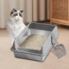 Stainless Steel Cat Litter Box, Leak-Resistant, Nonstick, Small to Medium view 4