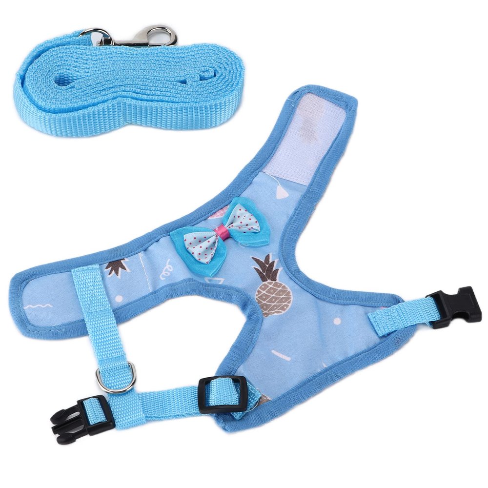 HEEPDD Adjustable Pet Chicken Leash Harness, Blue Pineapple