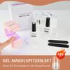 JODSONE Mini Nail Lamp Kit, 480 Square Nail Tips, Portable UV LED Gel Curing Lamp view 2