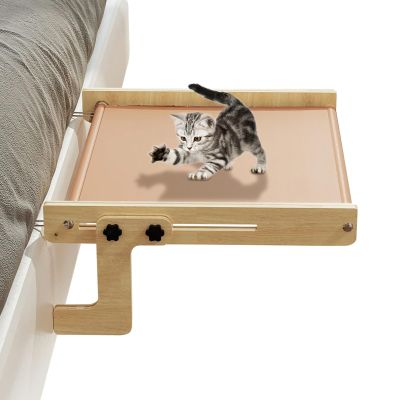 Wooden Cat Window Perch for Kittens, No Drilling Required