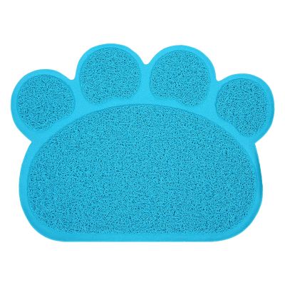 Non-Slip Cat Litter Mat, Soft PVC Indoor Floor Mat (Blue)