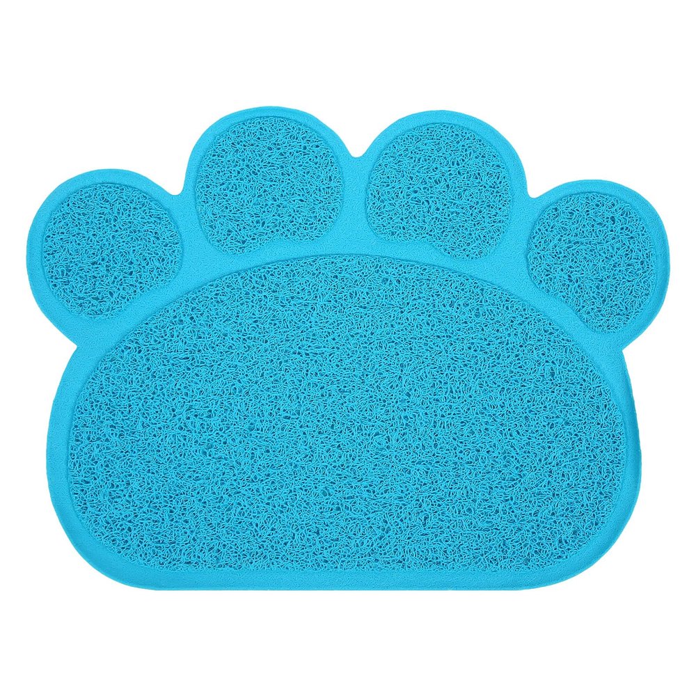 Non-Slip Cat Litter Mat, Soft PVC Indoor Floor Mat (Blue)