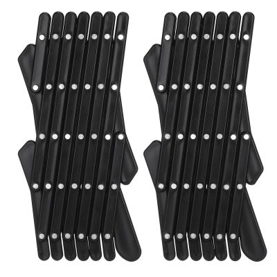 NUOBESTY 2-Piece PP Dog Car Barrier, Adjustable Black Pet Window Grille for Cars and Trucks