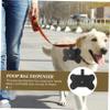 Homoyoyo Reusable Leather Dog Waste Bag Holder with Leash Attachment for Daily Walks, Black view 3