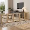 60 cm Freestanding Indoor Dog Gate, 6-Panel Folding Bamboo Barrier view 2