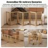 60 cm Freestanding Indoor Dog Gate, 6-Panel Folding Bamboo Barrier view 3