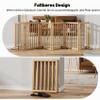 60 cm Freestanding Indoor Dog Gate, 6-Panel Folding Bamboo Barrier view 4