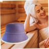 Natural Wool Sauna Hat, Absorbent Felt, Heat-Resistant, Purple, for Women view 2