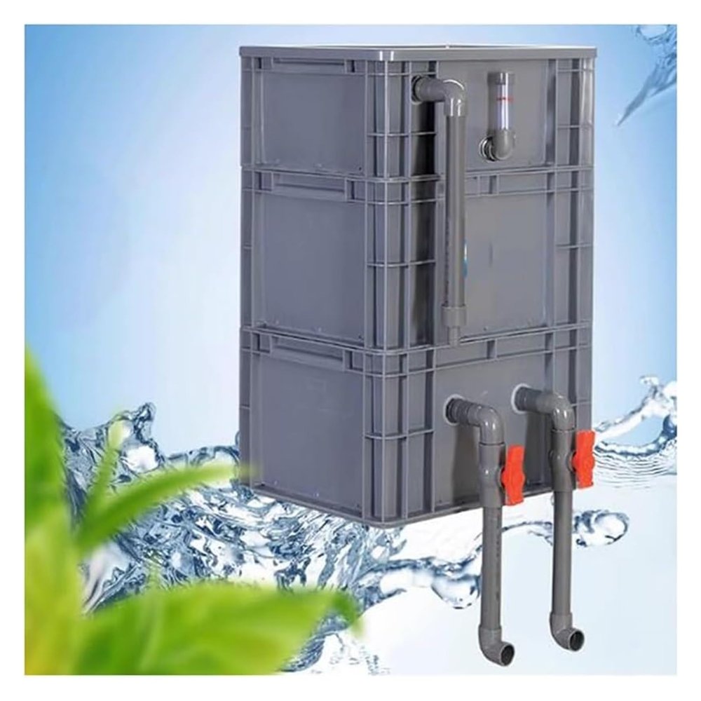 Generic External Aquarium Filter Box, Adjustable-Flow Hang-On Water Circulation Filter for Aquariums and Ponds, No Pump or Media Included (90 x 40 x 71 cm)