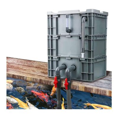 Generic Aquarium Filter Set, 3-Stage External Water-Circulation Filter Box for Aquariums and Ponds, Easy Installation, No Pump or Media Included, Blue, 40 x 30 x 51 cm