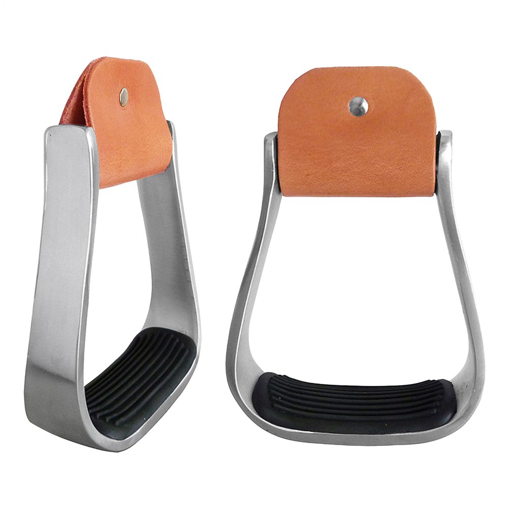 Safety Horse Stirrup Irons, Padded Aluminum, 20/15/10 cm