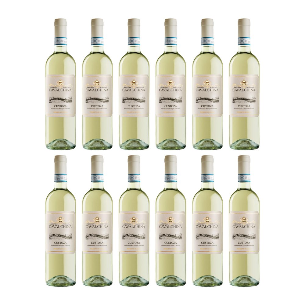 Azienda Agricola Cavalchina Custoza DOC Dry White Wine, Italy, incl. FeinWert E-Book (12 x 0.75 L)