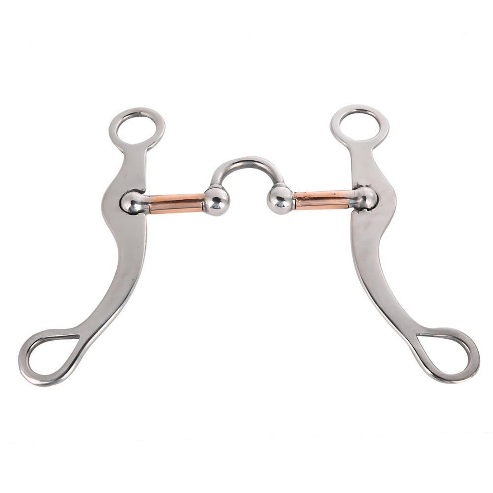 Stainless Steel Horse Bit with Roller | 12 mm Sweet Iron Mouthpiece | Training Bit for Young Horses, Trail Riding, and Dressage
