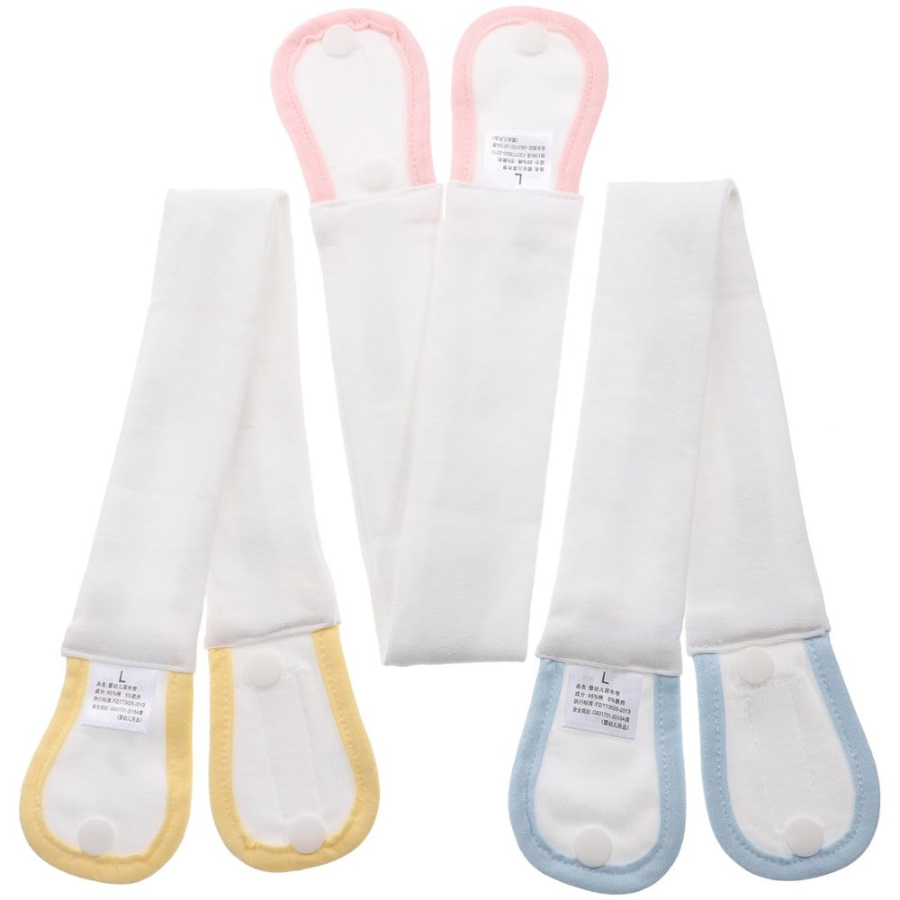 Warmhm 3-Piece Adjustable Cotton Umbilical Protection Bands for Newborns