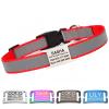 Personalized Reflective Dog Collar with Name Tag - Adjustable & Customizable, Red view 1