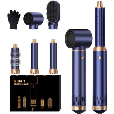 Mogawave 5-in-1 Hair Styler, 1000 W Blow-Dry Brush, Air Curler
