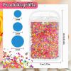 3-Piece Fluorescent Nail Glitter Set with Hearts, Circles and Butterflies view 2
