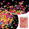3-Piece Fluorescent Nail Glitter Set with Hearts, Circles and Butterflies view 3