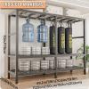 cendbirut Folding Portable Wardrobe, Enclosed Heavy-Duty Clothing Rack, 59 in / 150 cm, A view 2