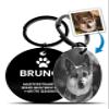 Meinearmbnder Personalized Engraved Dog Tag, 30 mm Stainless Steel, Black with Picture view 2