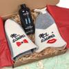Mr & Mrs Sauna Gift Set for Couples with 2 Wool Felt Sauna Hats and 400 mL Eucalyptus Sauna Infusion view 3