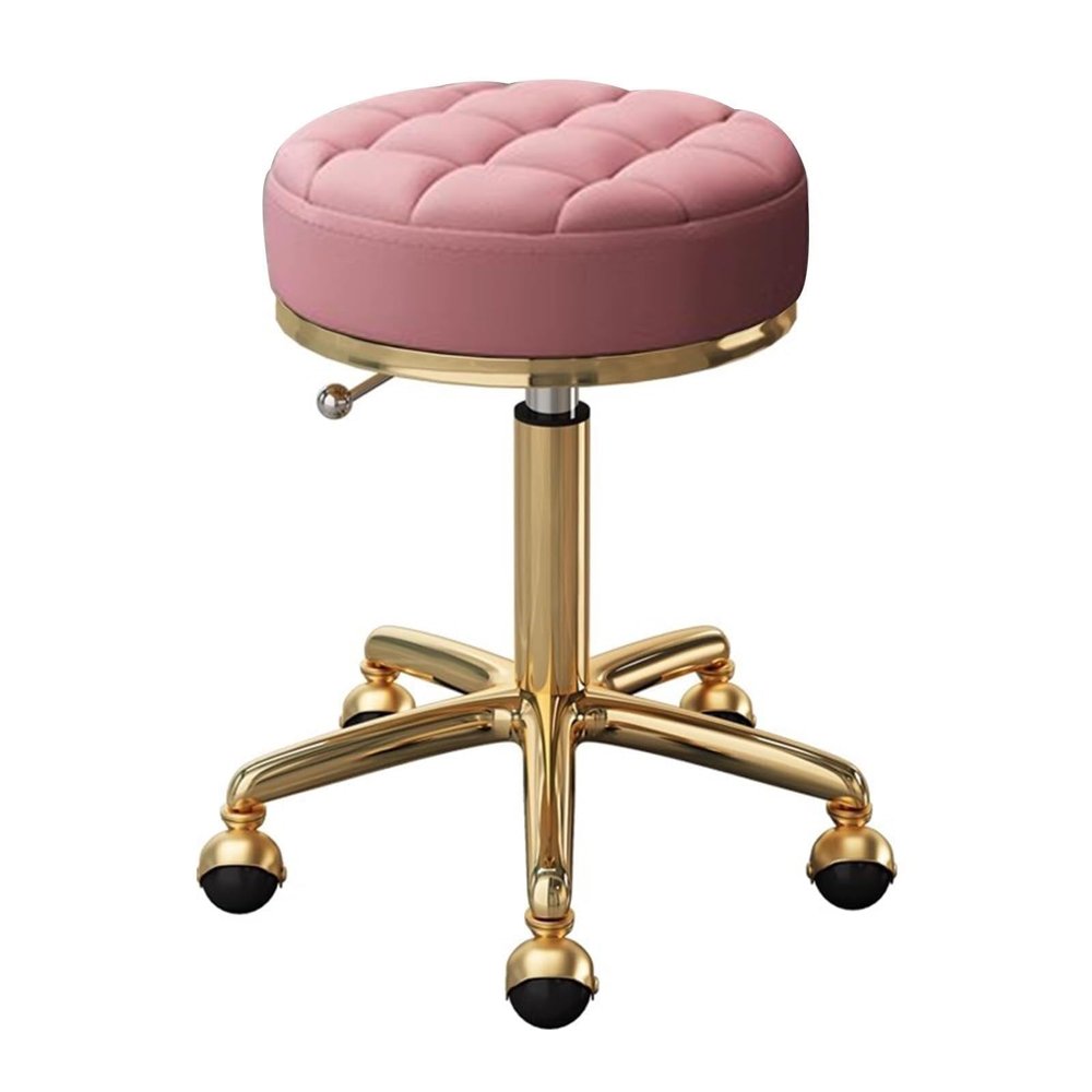 Adjustable Rolling Stool with Casters and Swivel Seat for Salon, Spa, and Massage