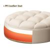 Adjustable Rolling Stool with Casters and Swivel Seat for Salon, Spa, and Massage view 4