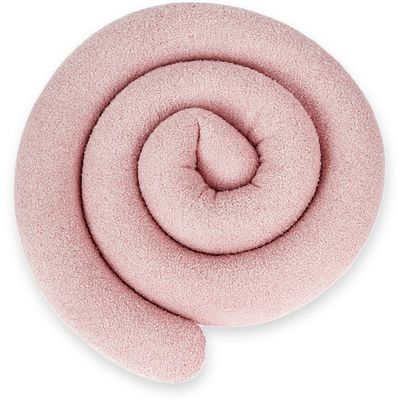 ekm trade XL 155 cm Bed Snake for Allergy Sufferers, Nursing Pillow, Bolster, Bed Bumper, Handmade 100% Bouclé (84 - Dirty Pink Bouclé, 155 cm)