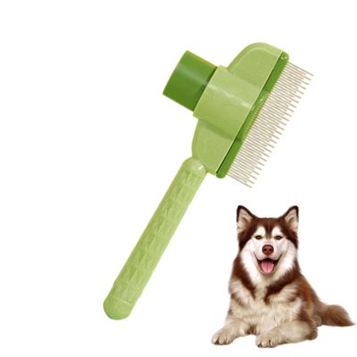 Cat Deshedding Brush with Comb and Ergonomic Handle