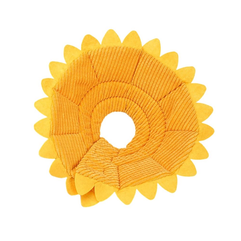 KIXZSAZ Sunflower Pet Recovery Collar, Fabric Cone Collar for Cats and Dogs, XL