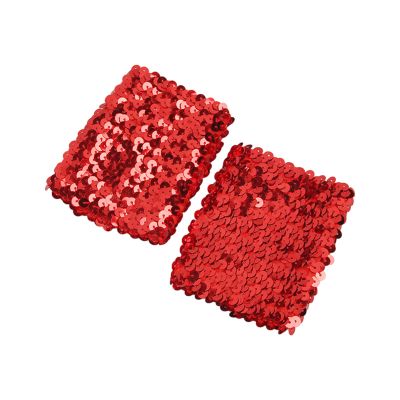 AWJUWHBJ Red Sequin Wrist Cuffs, Stretchy, One Size